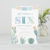 男の子メキシコのフィエスタカッティ6th誕生日パーティー 招待状 (スタンド正面)