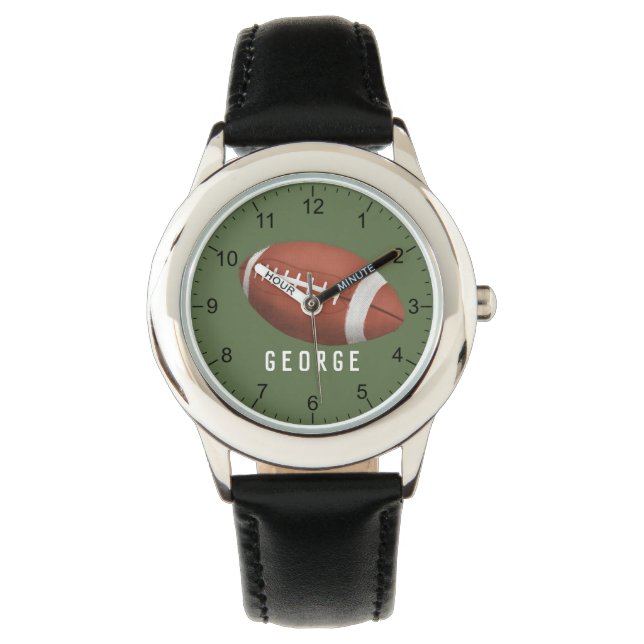 男の子モダンと可愛いサッカースポーツの子ども 腕時計 (正面)