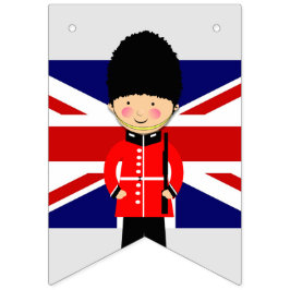 男の子ユニオンジャックテーマベイビーシャワー バンティングフラッグ