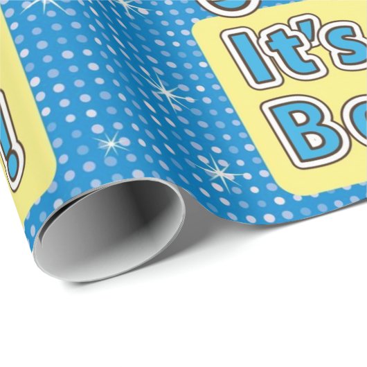 男の子ユニコーンの赤ちゃんシャワー ラッピングペーパー (ロールコーナー)