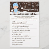 男の子単語スクランブル子供部屋韻ベビーシャワーゲーム (裏面)