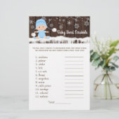 男の子単語スクランブル子供部屋韻ベビーシャワーゲーム (スタンド正面)