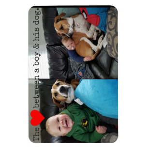 男の子及び彼の犬間の愛 マグネット