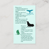 男の子名刺を集める選択的無言 名刺 (裏面)