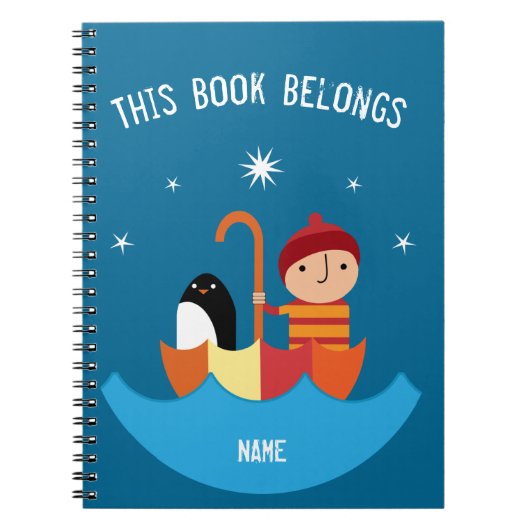 男の子失ったと見つかった友情の金属の弁当箱のキー ノートブック (正面)