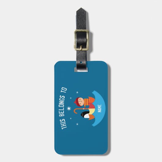 男の子失ったと見つかった友情の金属の弁当箱のキー ラゲッジタグ (正面縦)