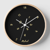 男の子女の子キッズルーム名パーソナライズされたおもしろい混乱 壁時計 (正面)