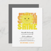 男の子女アニーエイジカワイトサンシャイン誕生日 招待状 (正面/裏面)