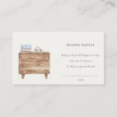 男の子子供部屋エッセンシャルおむつラッフルベビーシャワー エンクロージャーカード (正面)