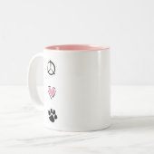 男の子対犬のマグ ツートーンマグカップ (正面左)