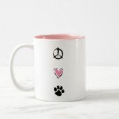 男の子対犬のマグ ツートーンマグカップ (左)