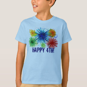 男の子幸せ4番目のシャツ Tシャツ