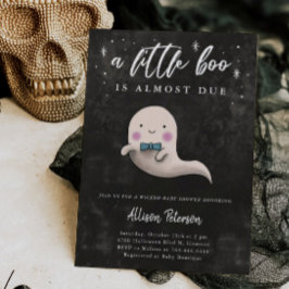 男の子幽霊ハロウィーンベイビーシャワーリトルブー 招待状