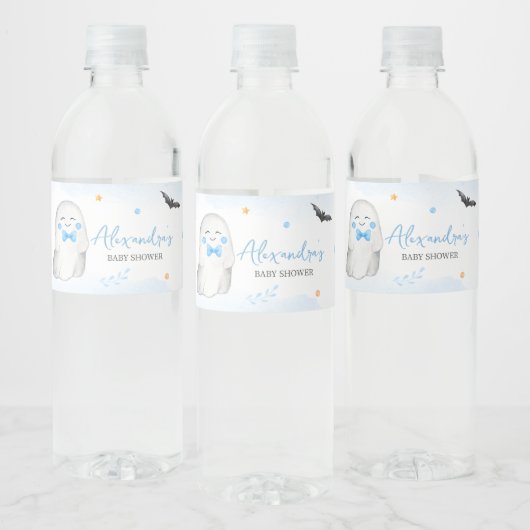 男の子幽霊ハロウィーンベイビーシャワー ペットボトルラベル (ボトル)