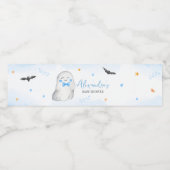 男の子幽霊ハロウィーンベイビーシャワー ペットボトルラベル (シングルラベル)