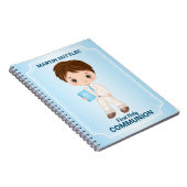 男の子拳の聖体拝領スパイラルフォトノートブック ノートブック (右側)