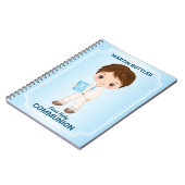 男の子拳の聖体拝領スパイラルフォトノートブック ノートブック (左側)