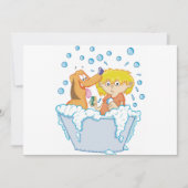 男の子洗浄の犬の招待状 招待状 (正面)