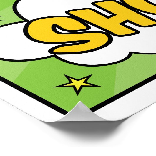 男の子漫画ブックスーパーヒーローベビーシャワーウェルカム ポスター (角)