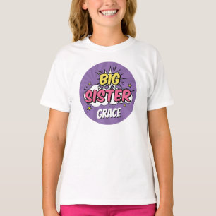 男の子漫画ブックスーパーヒーローベビーシャワービッグシスター Tシャツ
