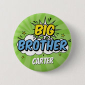 男の子漫画ブックスーパーヒーローベビーシャワービッグブラザー 缶バッジ (正面)