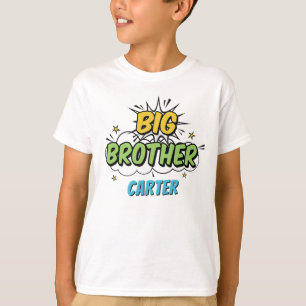 男の子漫画ブックスーパーヒーローベビーシャワービッグブラザー Tシャツ
