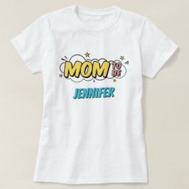 男の子漫画ブックスーパーヒーローベビーシャワーママ Tシャツ