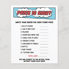 男の子漫画ブックスーパーヒーロー赤ちゃんシャワー価格ゲーム