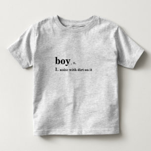 男の子用シャツに汚れが付いている騒音 トドラーTシャツ