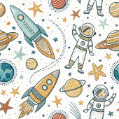 男の子用バスルームの装飾：パステルカラーの宇宙タオル バスタオルセット
