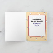 男の子用漫画誕生日カーすごいド1枚 カード (内部)