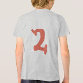 男の子用「2歳」牧場の動物のバースデーTシャツ トライブレンドTシャツ (裏面)