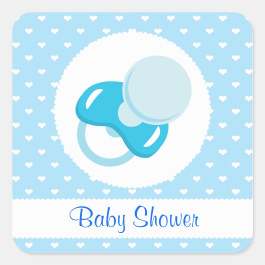 男の子男の赤ちゃんデザイン スクエアシール (正面)