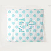 男の子男の赤ちゃん水玉模様台本ベビーシャワー タペストリー (正面(横))
