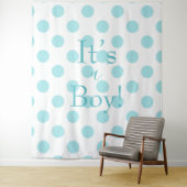 男の子男の赤ちゃん水玉模様台本ベビーシャワー タペストリー (インサイチュ)