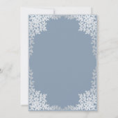 男の子確認ダスティブルーエレガントシルバー離れ 招待状 (裏面)