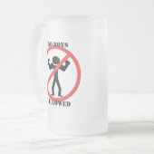 男の子禁止 フロストグラスビールジョッキ (正面左)