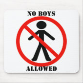 男の子禁止 マウスパッド (正面)