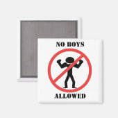 男の子禁止 マグネット (正面/裏面)