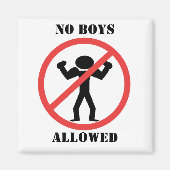 男の子禁止 マグネット (正面)