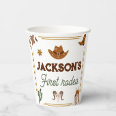 男の子私の最初のロデオカウボーイの1番目の誕生日 紙コップ (裏面)