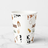 男の子私の最初のロデオカウボーイの1番目の誕生日 紙コップ (右)