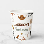 男の子私の最初のロデオカウボーイの1番目の誕生日 紙コップ (正面)