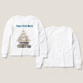 「男の子航海のたちクリスマスTシャツ – フェスティバル休日 (デザイン 正面&背面)