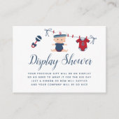 男の子航海のの赤ちゃんシャワー表示シャワー エンクロージャーカード (正面)