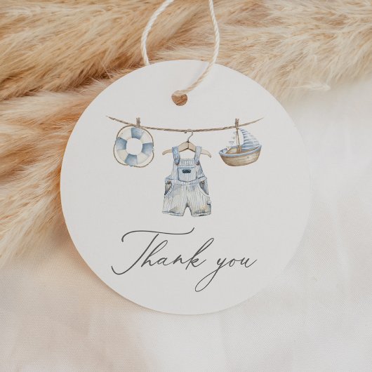 男の子航海のの赤ちゃんシャワー フェイバータグ