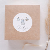 男の子航海のの赤ちゃんシャワー ラウンドシール