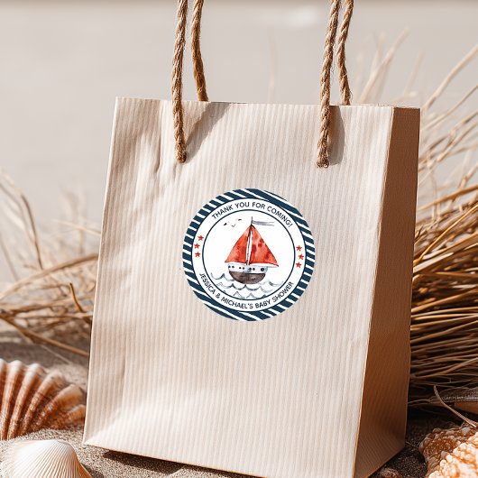 男の子航海の ラウンドシール