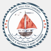 男の子航海の ラウンドシール (正面)