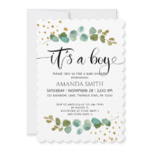 男の子誕生！ エレガントなボーイ ユーカリ ベビーシャワー